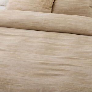 West Elm Cotton Cloud Jersey Duvet Cover Camel  Twin XL